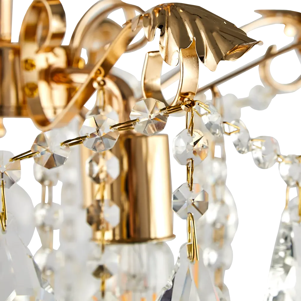 Люстра потолочная хрустальная Escada 1128/4, 4 лампы, 12 м², цвет золотистый STLM-2122339 - Вид №5