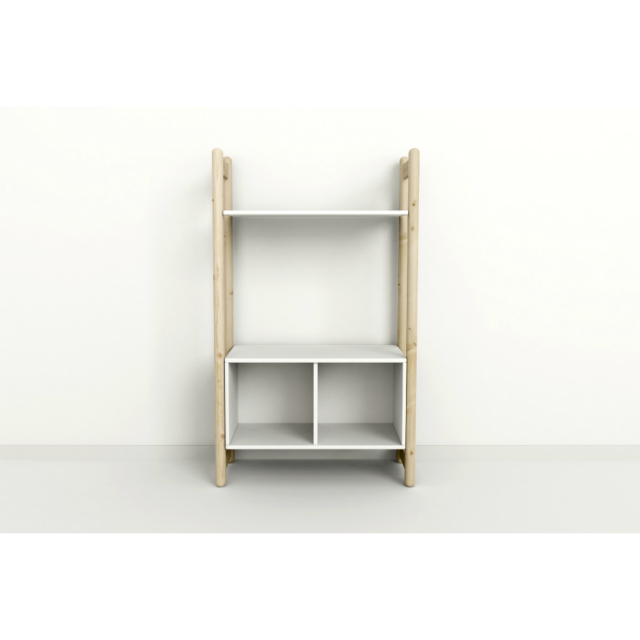 Гарнитур Midi A, 1 полка и 1 книжный шкаф, лакированный Flexa 812650180 - Вид №1