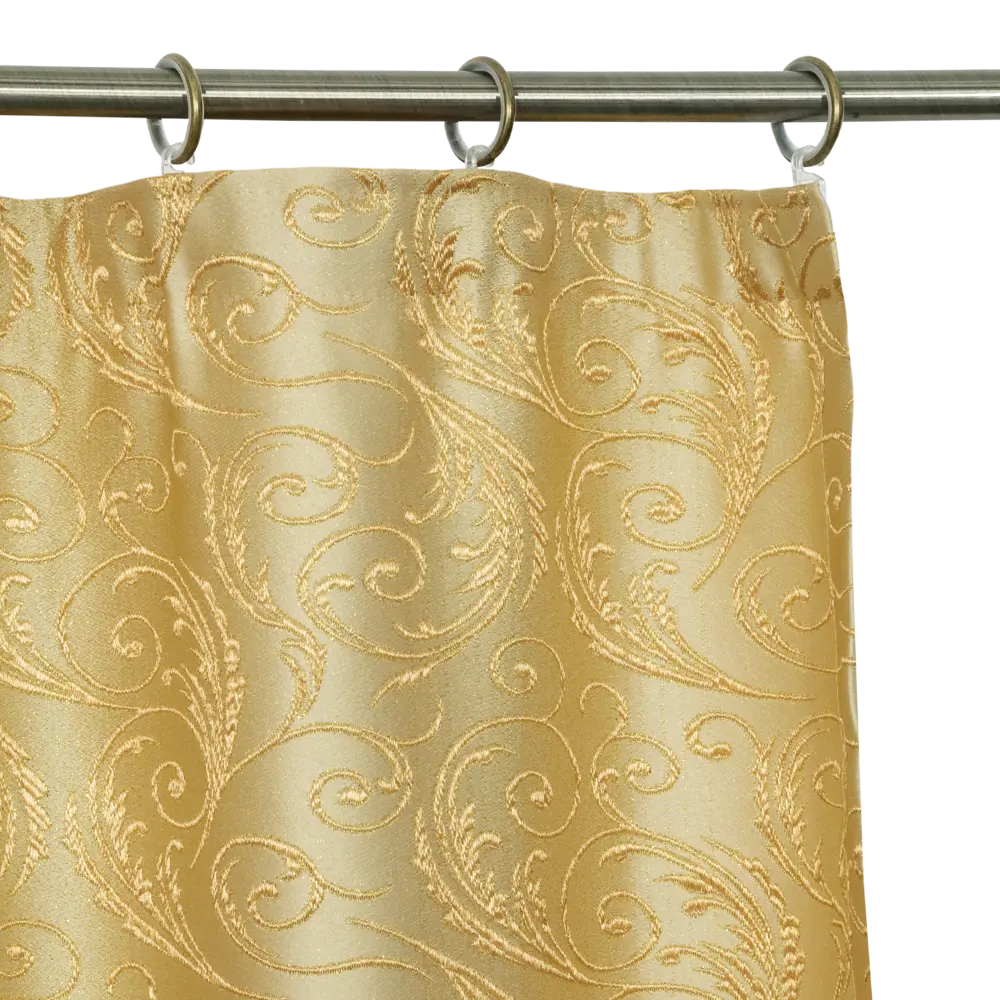 Штора на ленте «Барроко», 200х270 см, вензель, цвет жёлтый ТОРГОВЫЙ ДОМ ТЕКСТИЛЬ STLM-2195169 - Вид №3