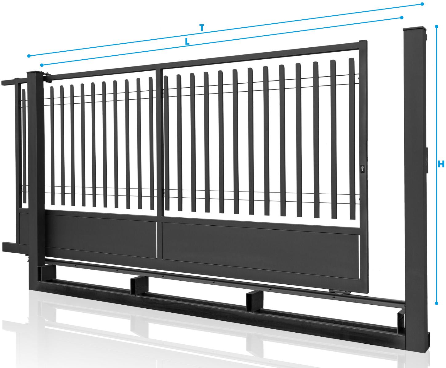 GRIGLIATI BALDASSAR Раздвижные стальные подъездные ворота Baldablock sun-id-1499902 - Вид №1