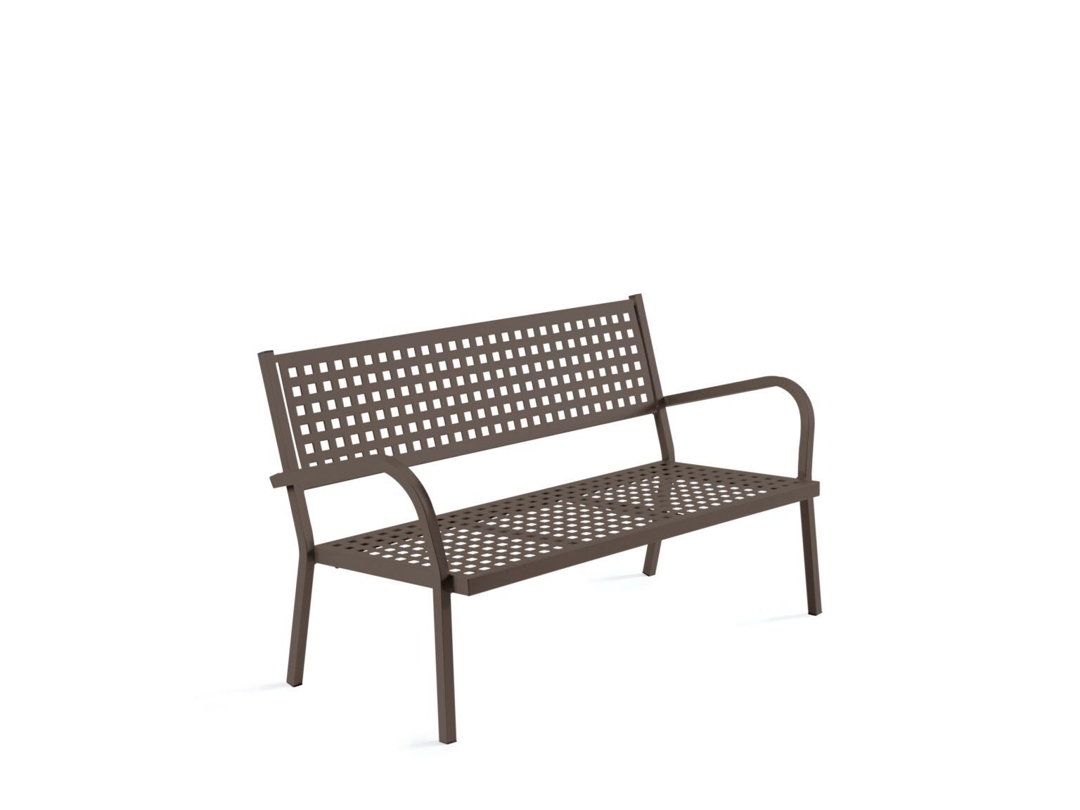 Металлическая садовая скамейка с подлокотниками Vermobil ARCH-00085459 - Вид №9