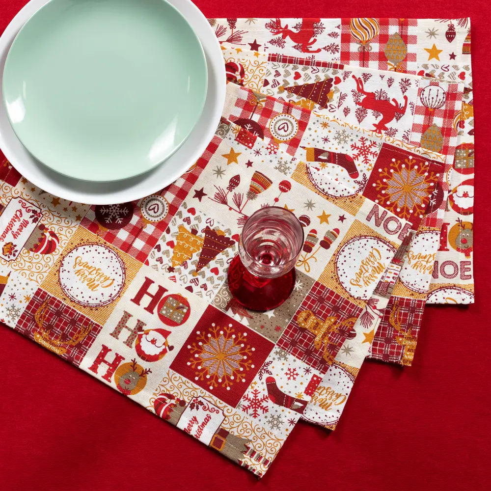 Салфетка сервировочная "Эльфы" 40x30 см цвет красная Altali STLM-2032157 - Вид №4
