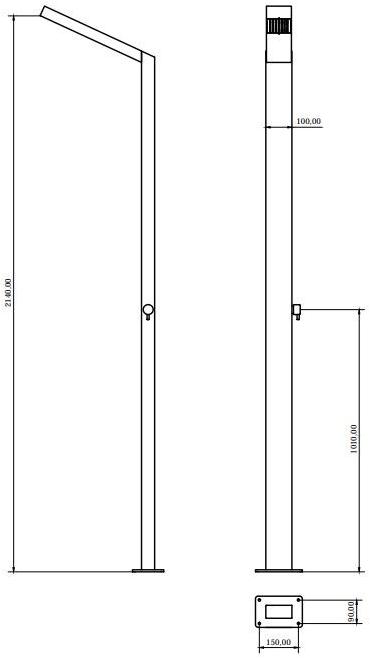 Ama Luxury Shower Летний душ из нержавеющей стали  Sa5000l sa5900l  - Вид №5