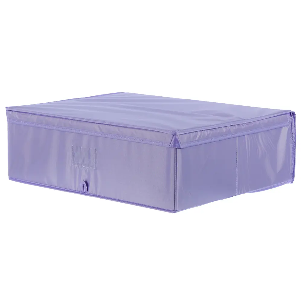 Короб Spaceo с крышкой 55х18x44 см нетканный материал цвет фиолетовый 16292811 STLM-2122747 