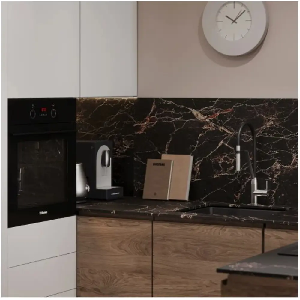 Столешница кухонная Мрамор 300x60x1.6 см HPL-пластик цвет черный Santreyd STLM-2150713 - Вид №6