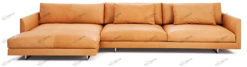 Montis Мягкий кожаный диван с шезлонгом Axel xl sun-id-1373916