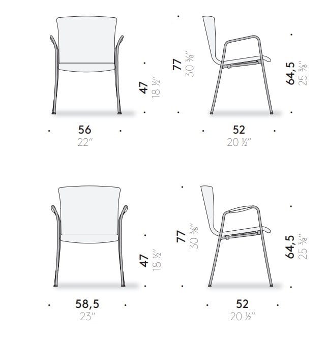 Мягкий стул с подлокотниками DE PADOVA CIRENE ARCH-00119208 - Вид №2