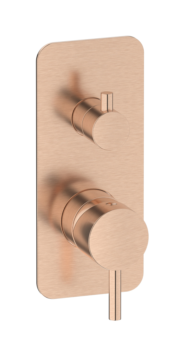 Внешние части встроенного в стену смесителя на 3 потребителя WE ARE IB mt312sr Brushed Rose Gold MilanoTorino 