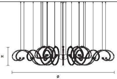 Masiero Светодиодная металлическая люстра с кристаллами Programs sun-id-1381911 - Вид №3