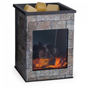 Аромасветильник настольный "Камин" стекло CANDLE WARMERS  268173 Серый