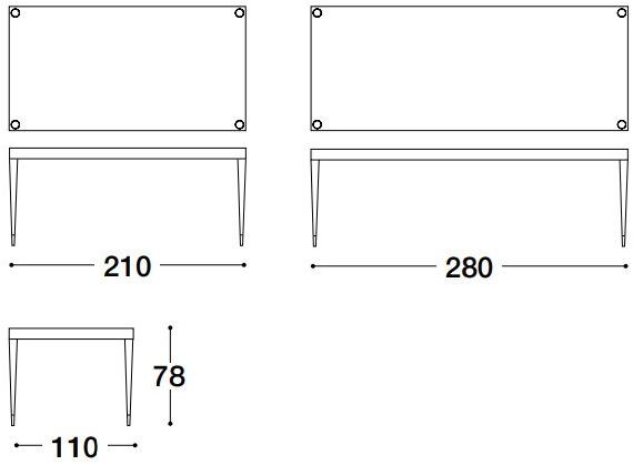VOLPI Прямоугольный обеденный стол Luigi volpi Lv-11001 - Вид №2