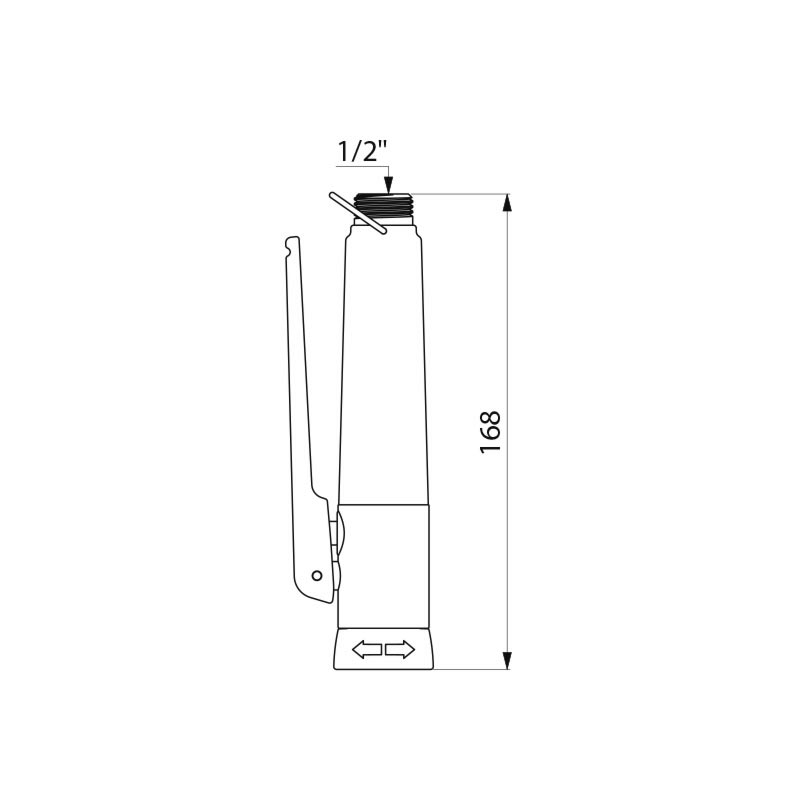 433010 Ручной душ M1/2", черный DELABIE  - Вид №1