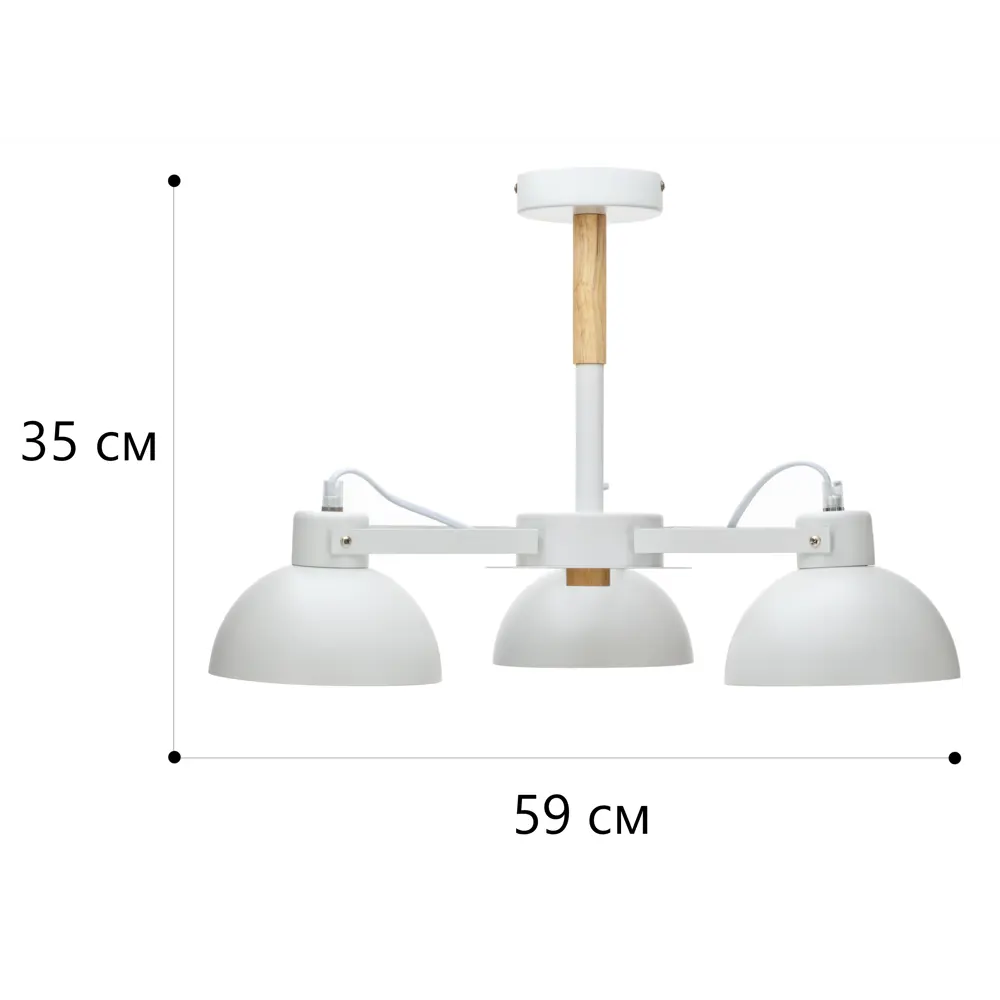 Люстра на штанге Lamplandia Anabel L1118-3, 3 лампы, 12 м², цвет белый STLM-2166706 - Вид №10