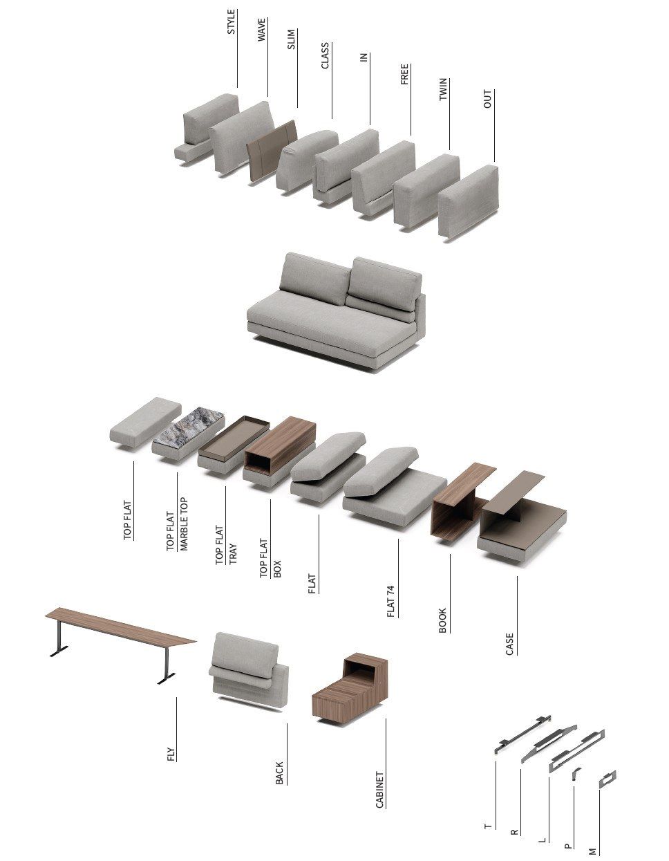 Съемный диван из ткани Frigerio Davis ARCH-00023709 - Вид №15