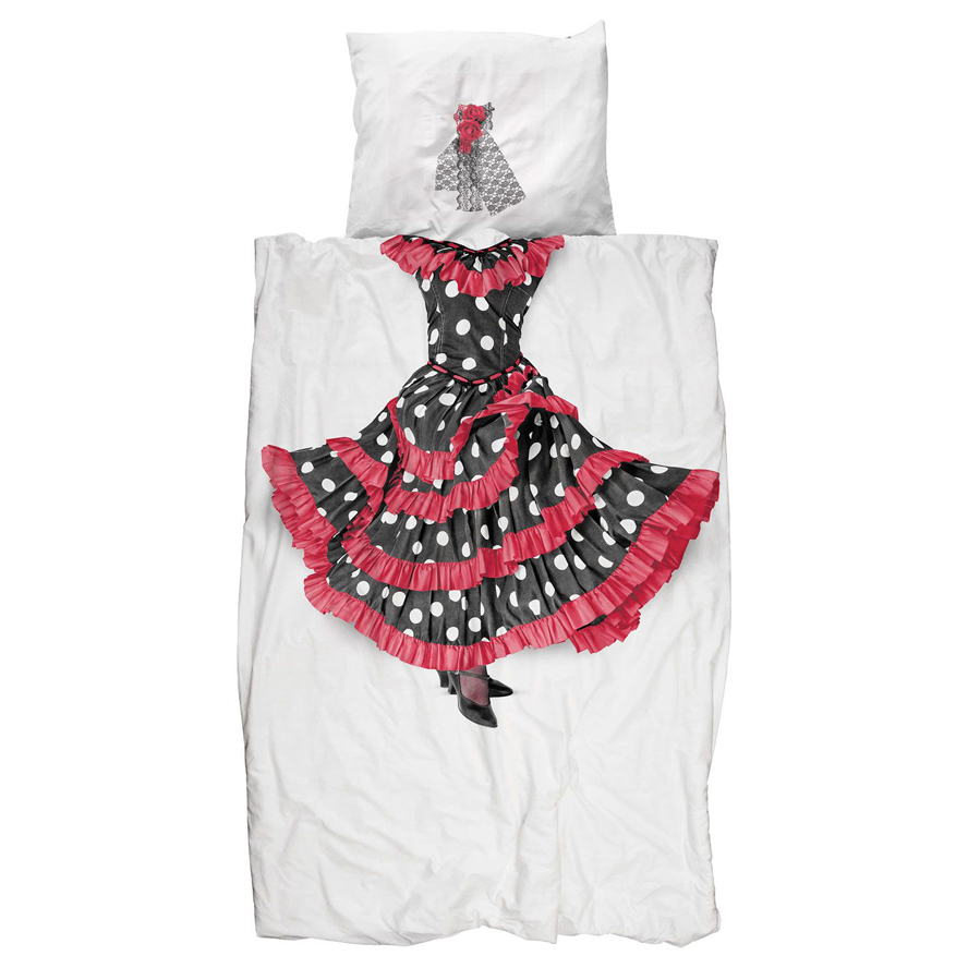 Детское постельное белье односпальное "Фламенко" 150х200 см SNURK  335508 Белый;красный  - Вид №2