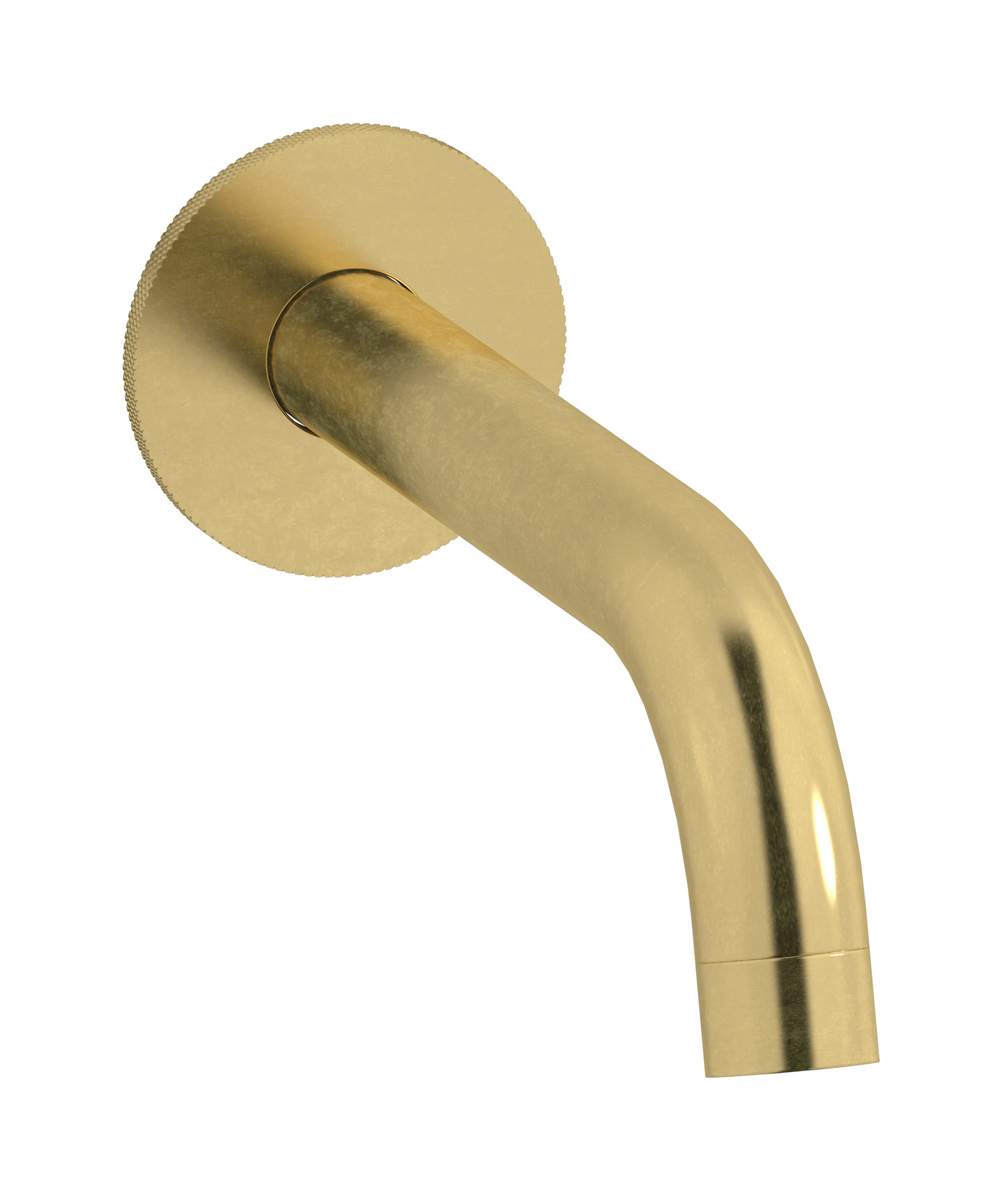 Длинный настенный излив для ванны WE ARE IB id328on_23 Natural Brass Industria