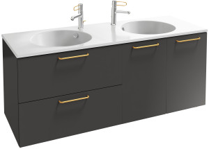 EB2546-R8-E10 Тумба для столешницы 140 см, 2 ящика/2 дверцы, золотая ручка JACOB DELAFON ODÉON RIVE GAUCHE