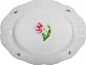 53539 Herend Блюдо овальное 41,5см "Китти" Фарфор