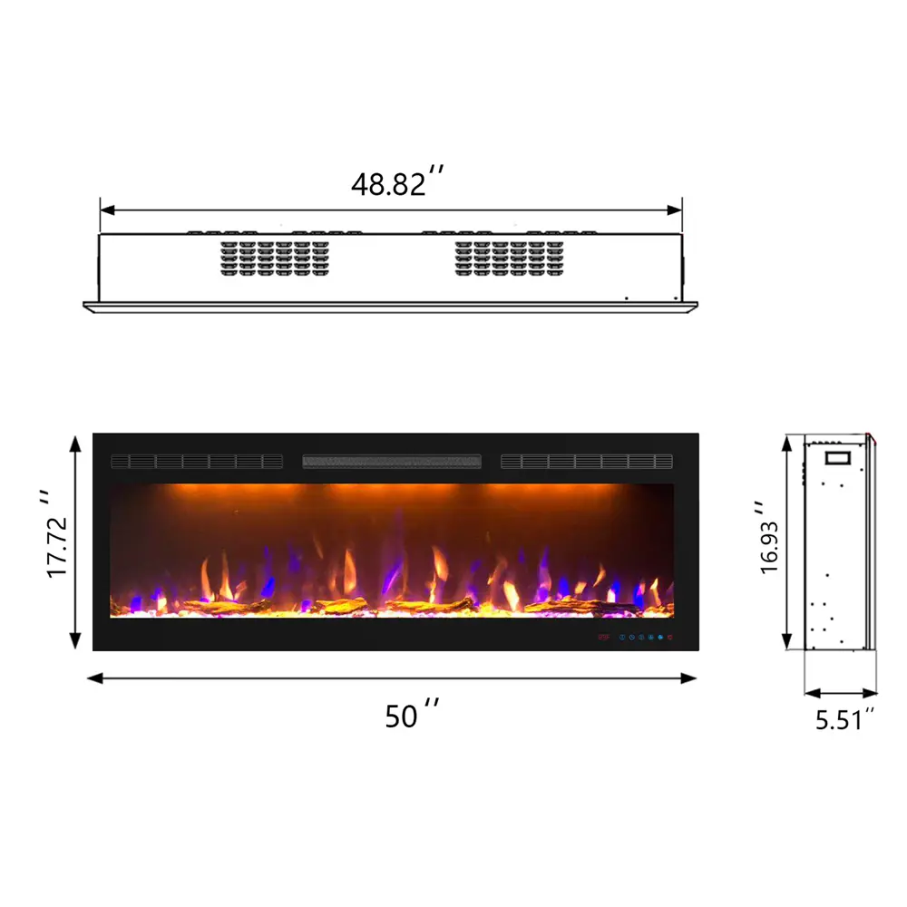Электрический очаг Royal Flame Crystal 50RF 1.5 кВт STLM-2171015 - Вид №3