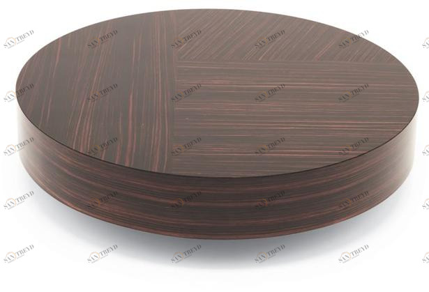 MisuraEmme Низкий круглый журнальный столик из черного дерева Misuraemme sun-id-1496280