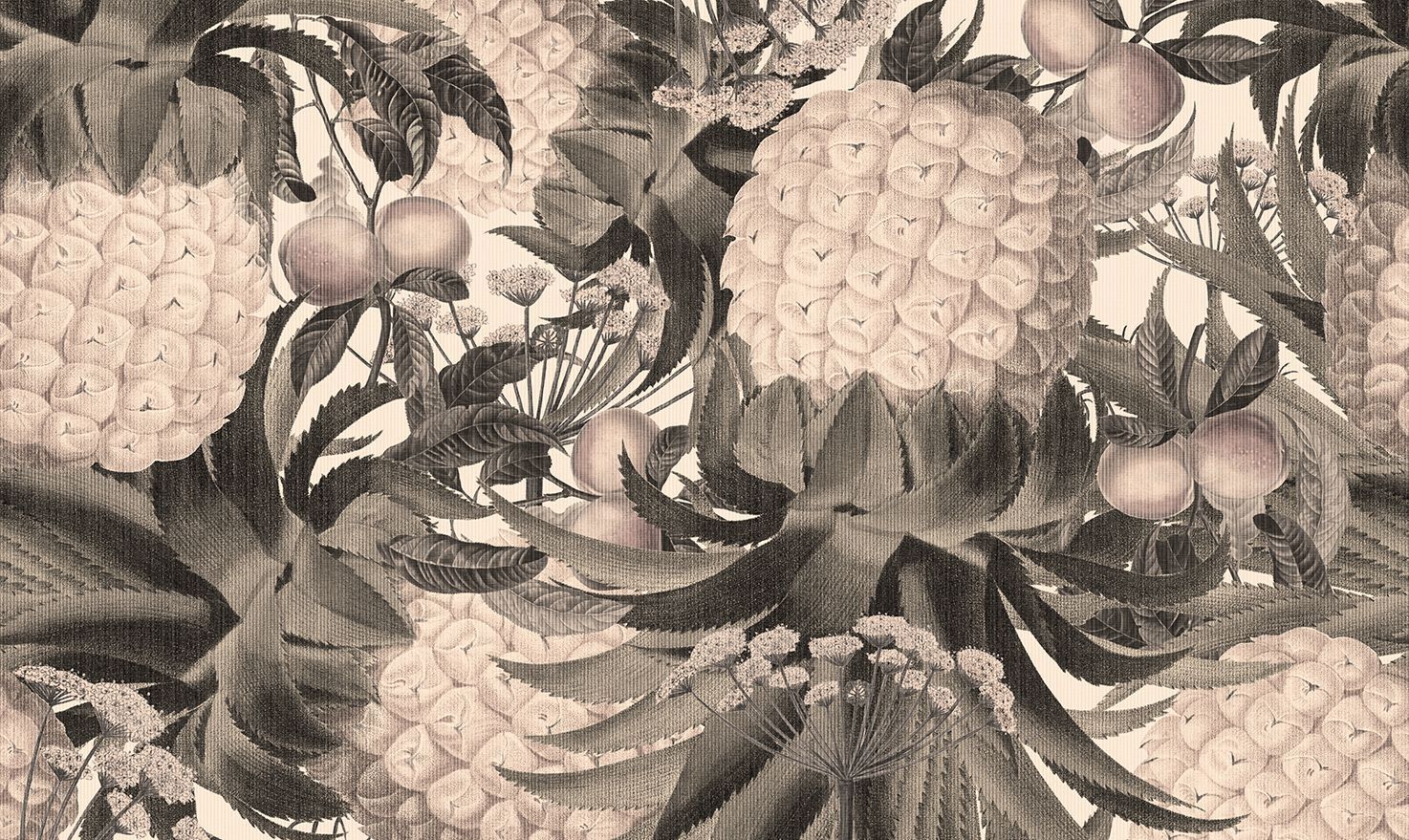 Обои с цветочными мотивами Jannelli&Volpi GIANT PINEAPPLE ARCH-00139380 - Вид №3