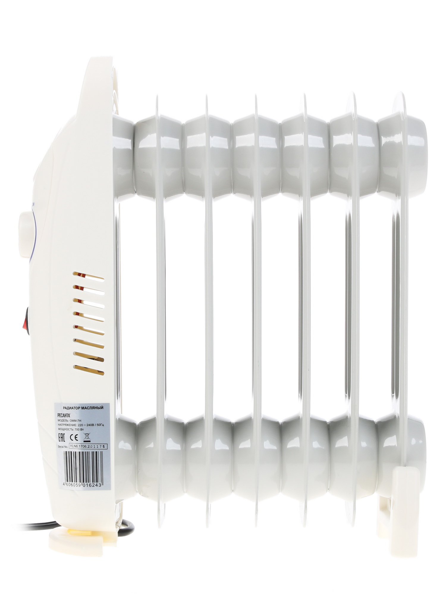 1076913 Масляный обогреватель Ресанта ОММ-7Н белый STDN-0145356 - Вид №4
