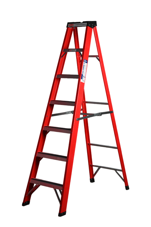 Стремянка SF 1006 стеклопластиковая 6 ступеней, Alumet, с органайзером 