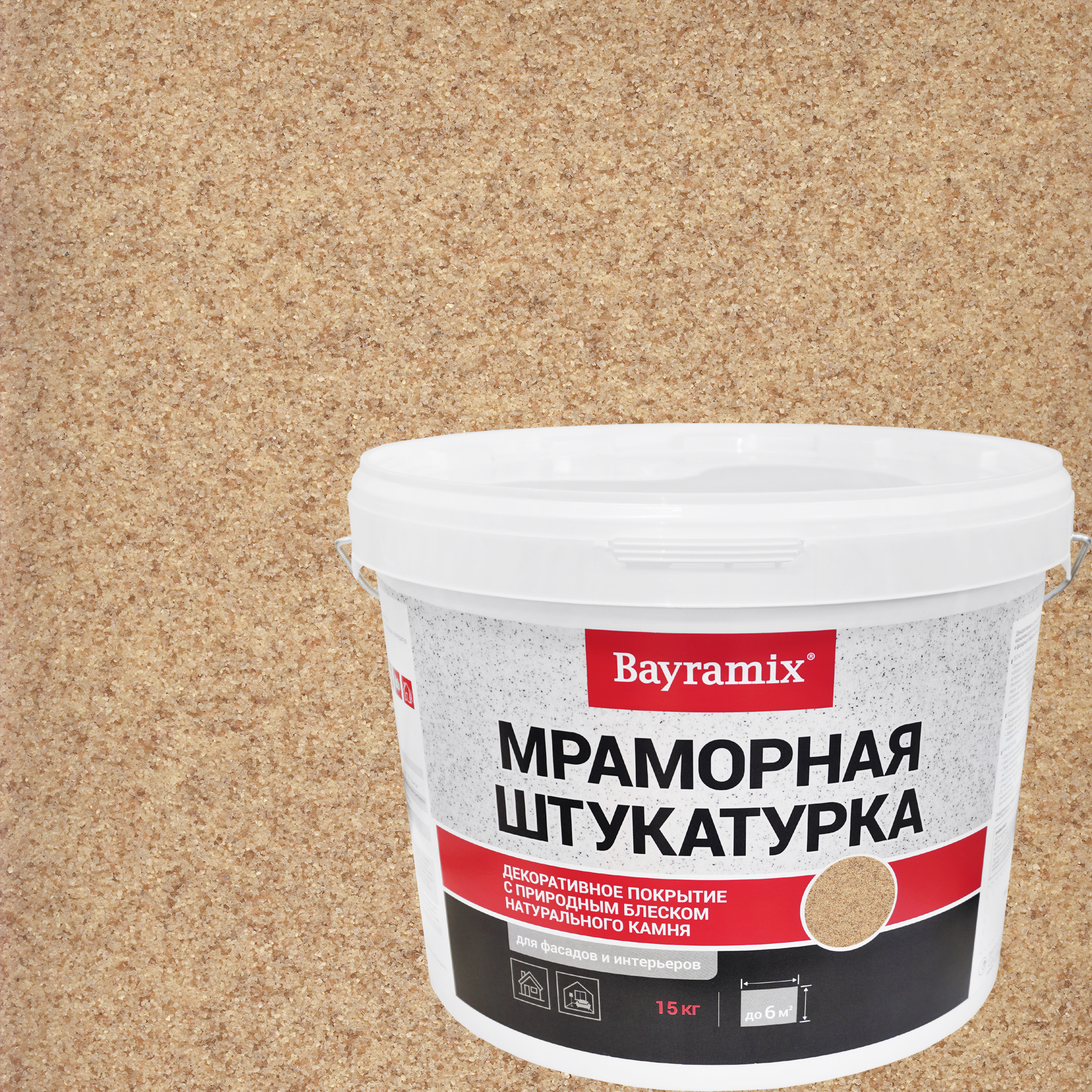 Декоративная штукатурка BAYRAMIX Kashmir Gold с мраморной крошкой 15 кг 82108779