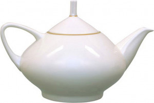 10527864 Императорский фарфоровый завод Чайник заварочный "Золотая лента" "Купольная" Фарфор костяной