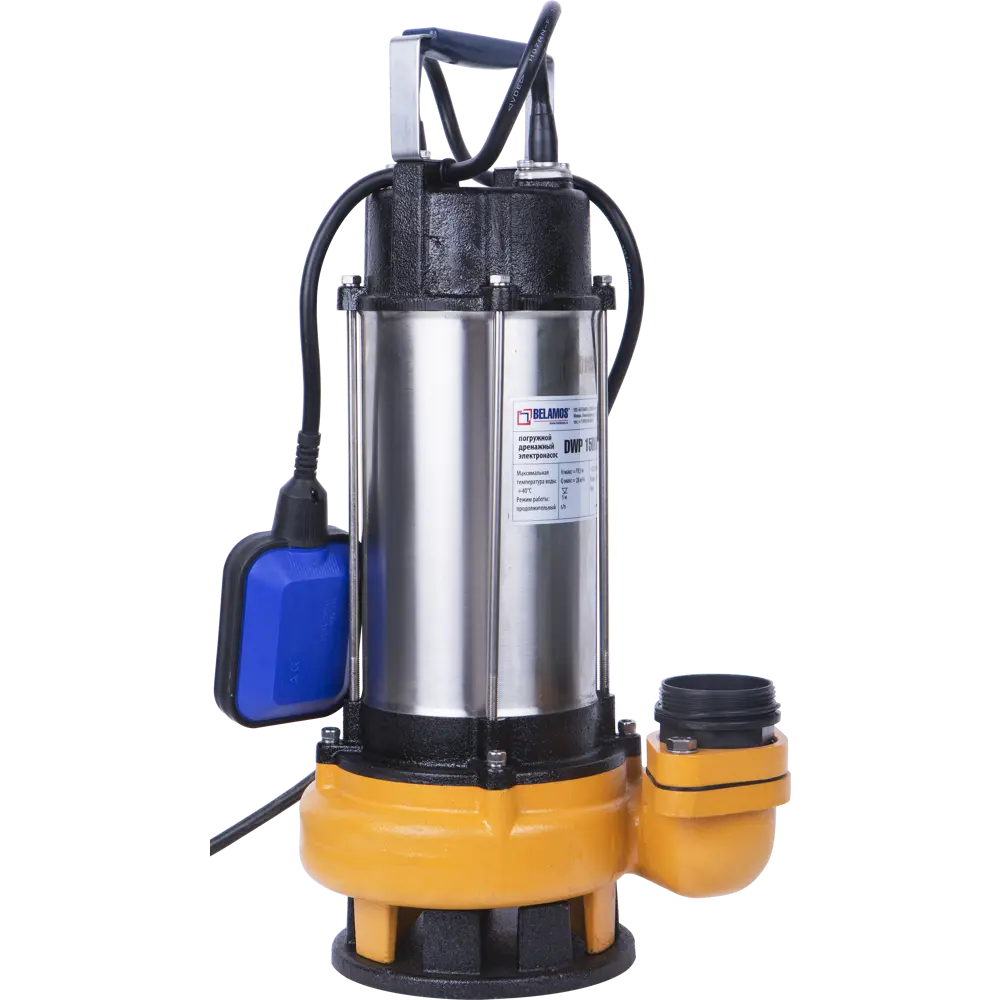 Дренажный насос BELAMOS DWP1500/22 для эффективной откачки грязной воды 17429321 STLM-0959201