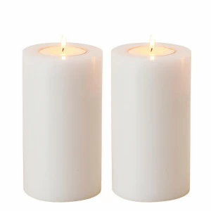 Подсвечник белый высокий от Eichholtz 18х10 см "Искусственная свеча", 2 штуки EICHHOLTZ EICHHOLTZ 060251 Белый