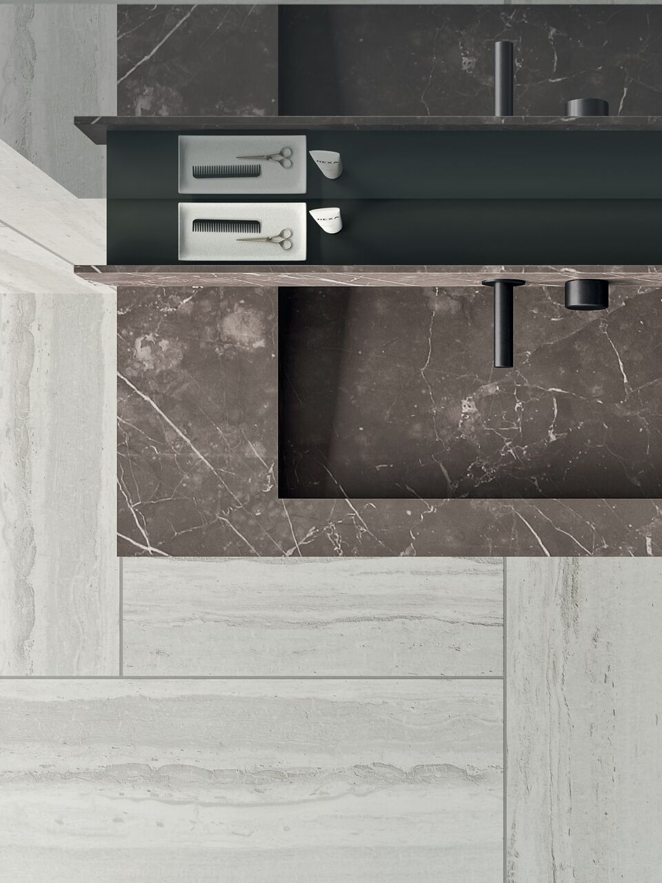 Полка с смесителями для умывальника Rexa уникальный ARCH-00111671 - Вид №3