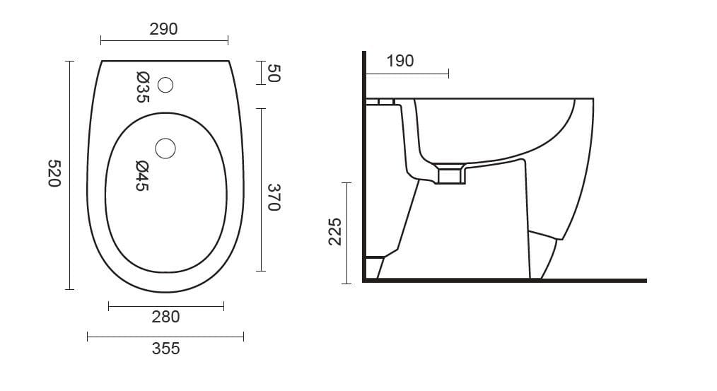 Керамические биде BLEU PROVENCE ARCH-00038039 - Вид №2