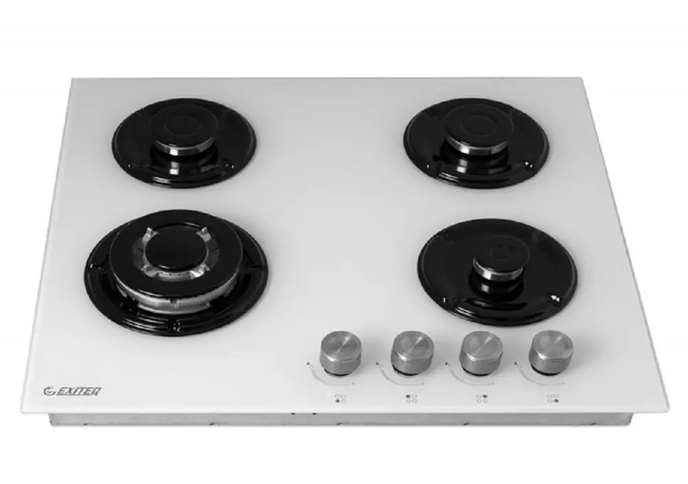 91233025 Газовая варочная панель Exiteq EXH-307 60 см 4 конфорки цвет белый STLM-0880219