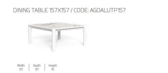 Квадратный садовый стол Talenti Argo-alu ARCH-00082863 - Вид №1