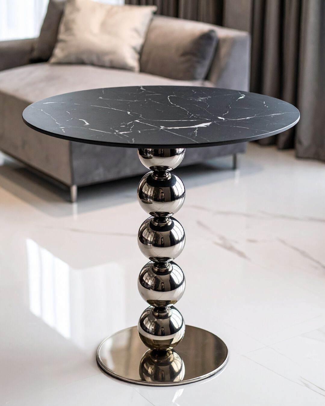 Высокий круглый журнальный столик Vela Arredamenti KRONOS ARCH-00036487 - Вид №4