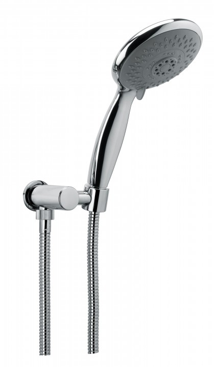 836 / N Душевой набор с коленом для подачи воды, поворотным кронштейном, 3-х функциональным ручным душем и мм. Шланг с двойной блокировкой 1500, конический 1/2 дюйма. Bongio Wellness 836/N