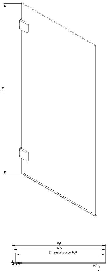 16041101 Душевое ограждения на борт вынны Ambassador Китай Bath Screens - Вид №5