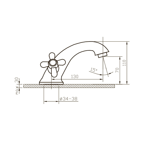 042 Retro  Смеситель для умывальника  ARGO kran 042retro - Вид №1