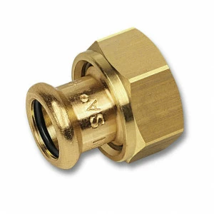 183591634 SANHA 8359G пресс-фитинг, бронза, разъемн.соед.с плоск.упл. 16x3/4 мм