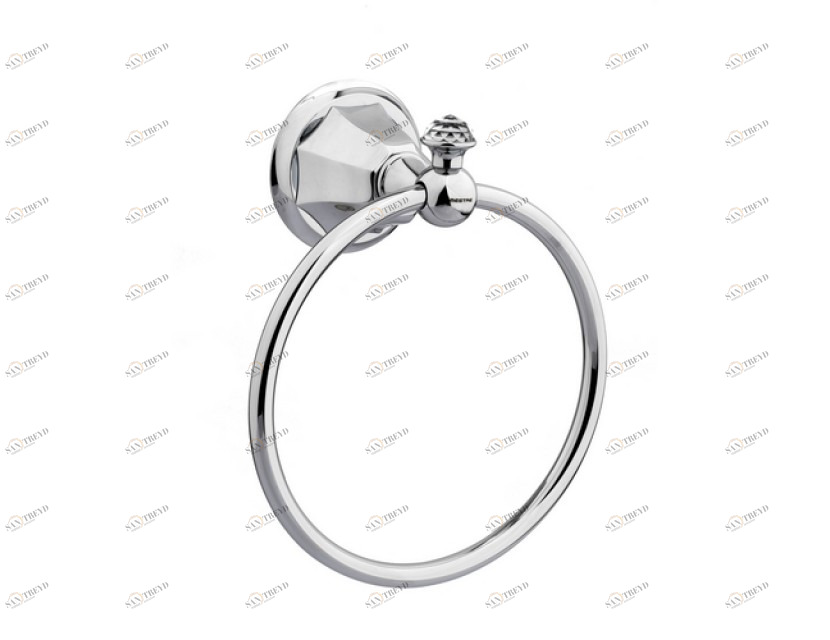 038273.000.50 Кольцо для полотенца диаметром 165 мм с кристаллами сваровски Яркий хром Mestre Indica