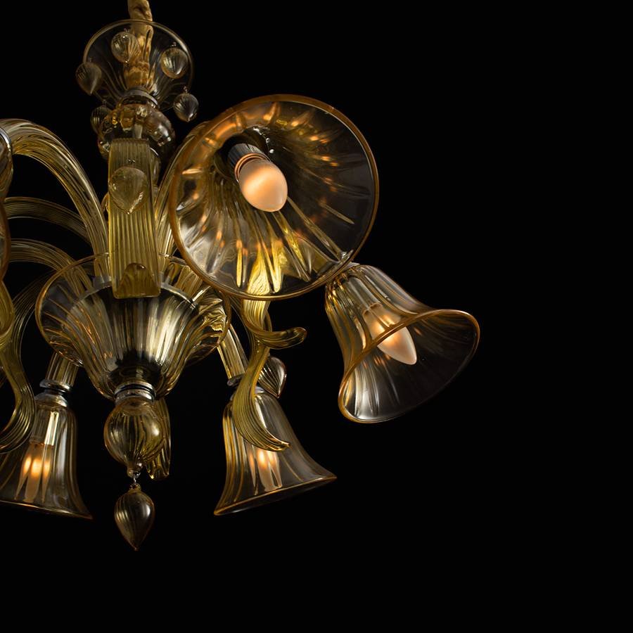 Подвесная люстра Arte Lamp Corno A8026LM-6CC ARTE LAMP ДИЗАЙНЕРСКИЕ, CORNO 056385 Желтый  - Вид №1