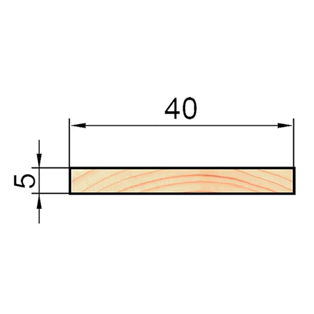 АРЕЛАН Рейка декоративная из массива сосны 5×40×1000 мм 84460742 STLM-0050272 - Вид №4