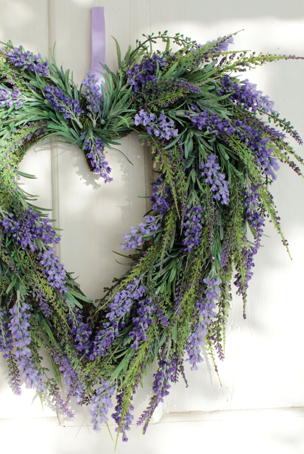 2903 220 a3 Сердце из искусственной лаванды, Ø 45 см, светло-фиолетовое H-andreas  - Вид №9