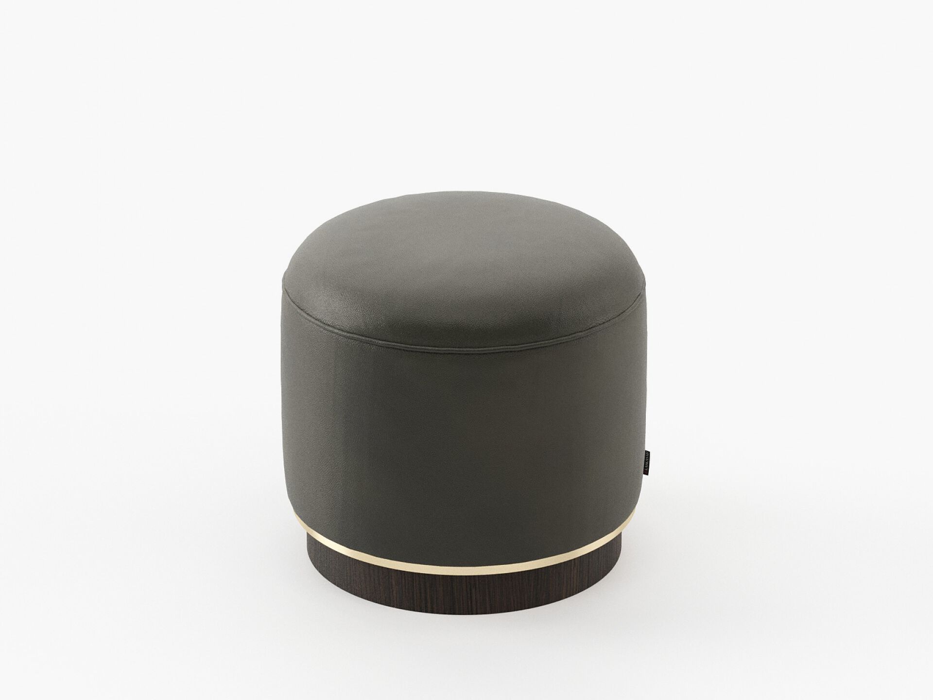 Круглый кожаный пуф Laskasas ARCH-00031784 - Вид №1