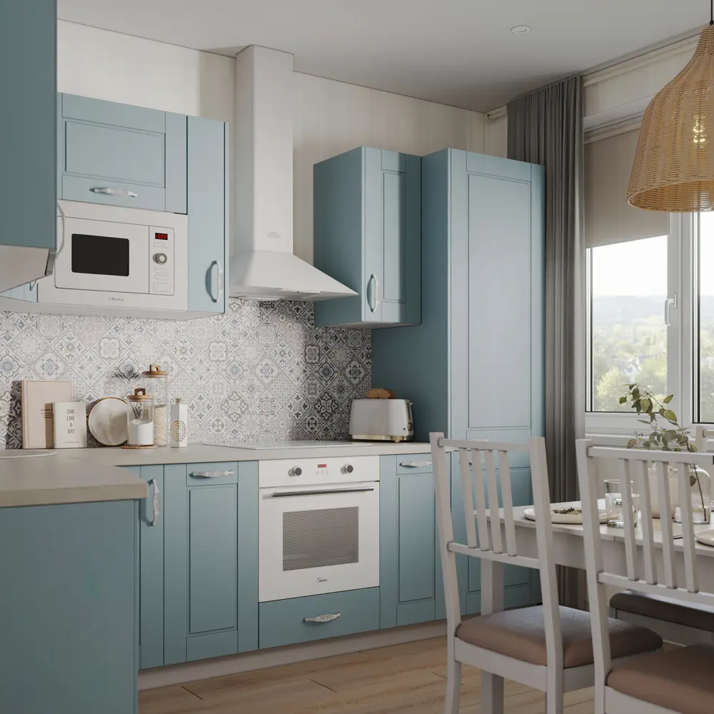 Фасад кухонный DELINIA ID Томари голубой с геометрической филенкой 82010999 STLM-0017377 - Вид №11