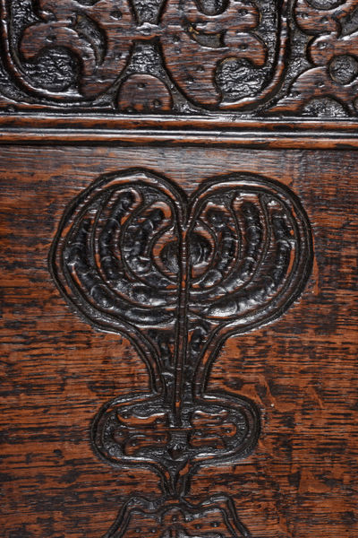 SOR27427 Ранний дубовый резной сундук ijlbrown  - Вид №3