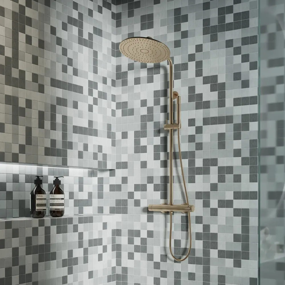 Керамическая мозаика Kreaforta серый микс для интерьера 30×30 см 89412202 STLM-1575417