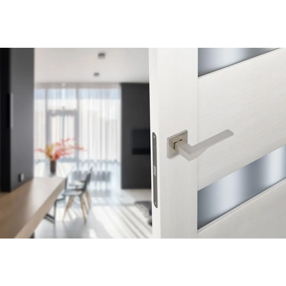 EDSON Дверные ручки EDS-150H-Q2 на розетке, цвет никель 85168794 STLM-0059357 - Вид №5