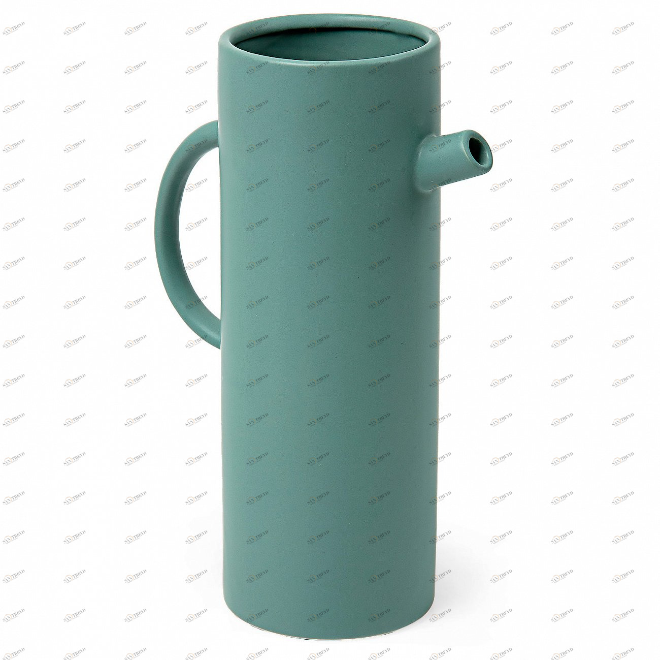 Ваза керамическая цилиндр с носиком и ручкой темно-зеленая 30 см Lindburg от La Forma LA FORMA LINDBURG 343215 Зеленый 